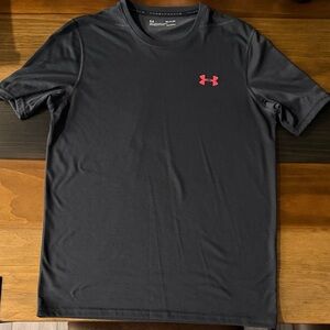 Under Armour Black Tee with Pink Emblem